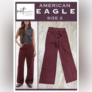 American Eagle Outfitters Burgundy Women Jeans